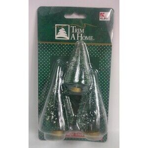 Vintage Kmart Trim A Home Village Trees 3 Pack Christmas Village Green New